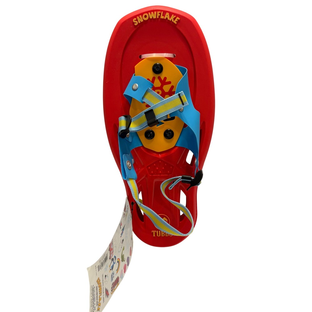 Tubbs Snowflake Kids Snowshoes Red Blue Yellow 14" Ages 3-6 New with Stickers
